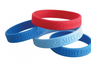 Pulseras de silicona grabadas con láser