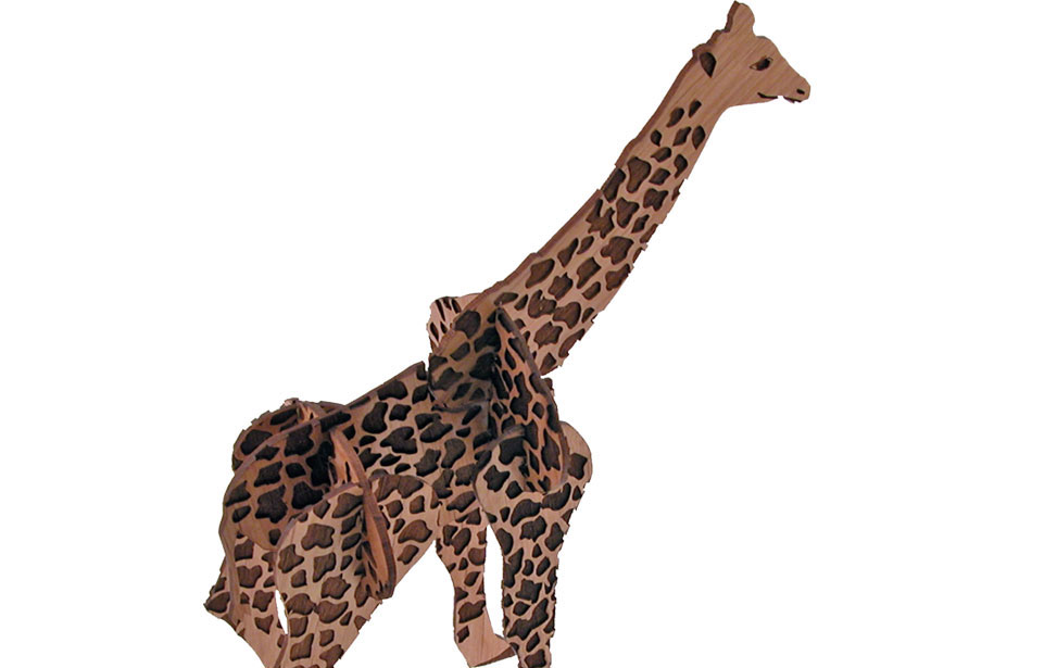 Puzzle 3D jirafa de madera
