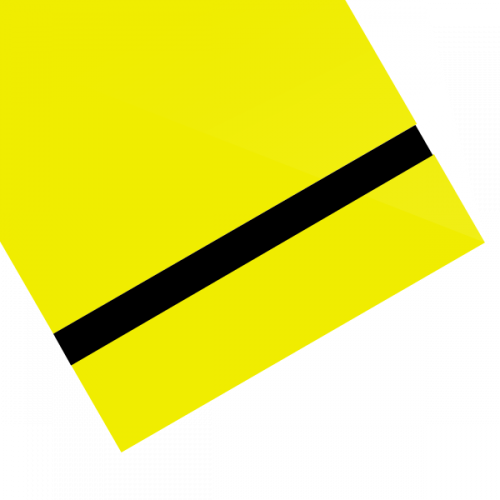 Lámina adhesiva amarilla grabado negro