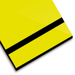 Bicapa amarillo grabado negro 1.5 mm