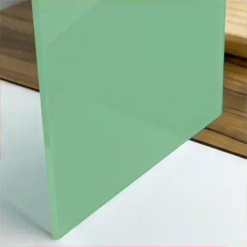 Metacrilato pastel de color verde menta con acabado brillante
