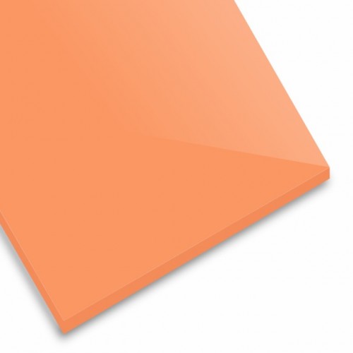 Metacrilato naranja en tono pastel para trabajar con láser