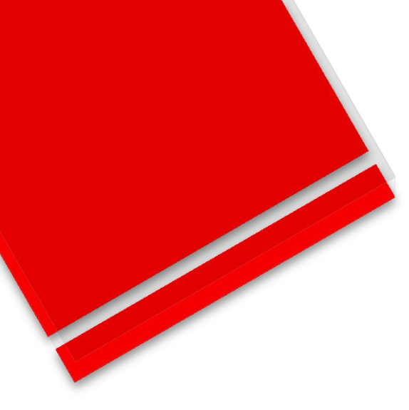 Acrilico bicapa de color rojo para corte y grabado láser