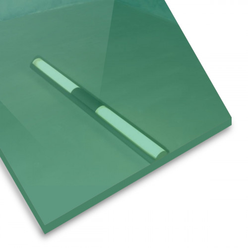 Plancha de metacrilato verde espejo para trabajar con láser
