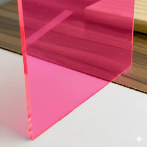 Metacrilato flúor de color rosa neon con acabado brillante