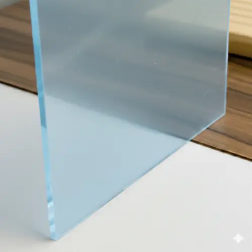 Metacrilato frost de color azul con acabado mate