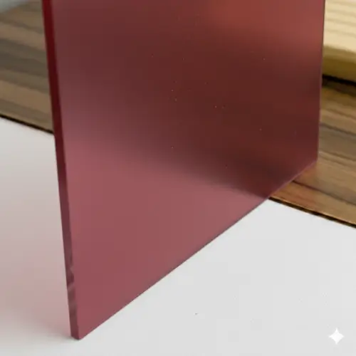 Metacrilato frost de color rojo con acabado mate