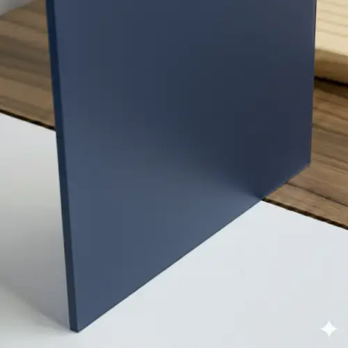 Metacrilato mate mezclilla de color azulado