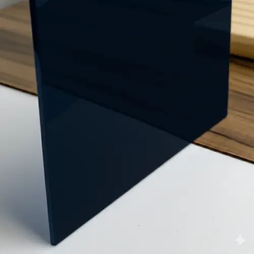 Metacrilato opaco brillante de color azul marino