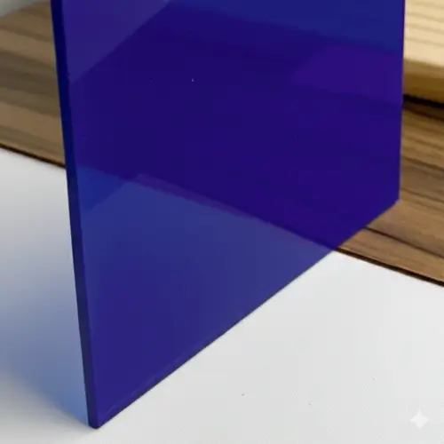 Metacrilato opaco brillante de color azul