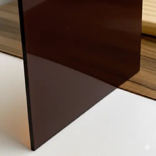 Metacrilato opaco brillante de color marrón