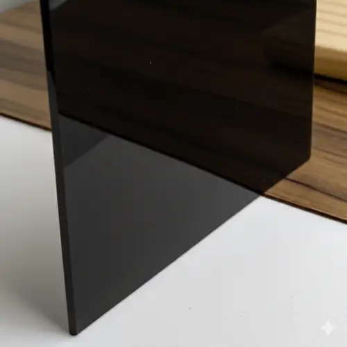 Metacrilato opaco brillante de color negro