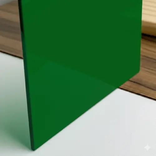 Metacrilato opaco brillante de color verde claro