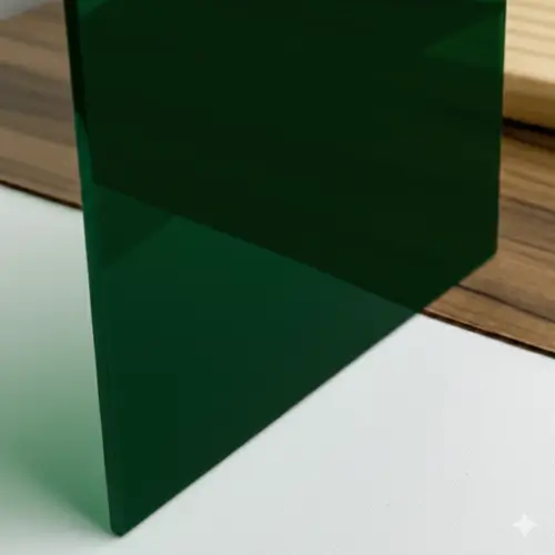 Metacrilato opaco brillante de color verde