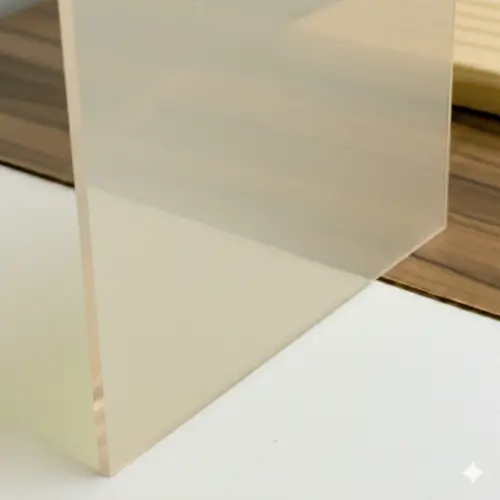 Metacrilato transparente de color gris con acabado brillante