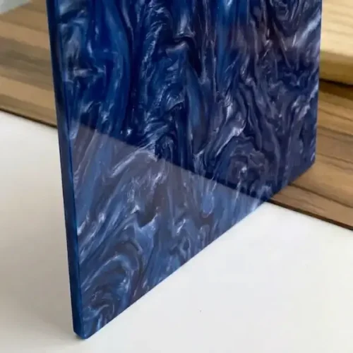 Metacrilato nacarado color azul